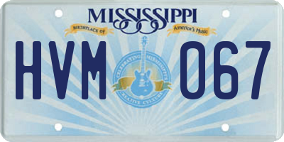MS license plate HVM067