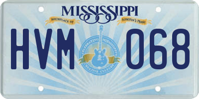 MS license plate HVM068