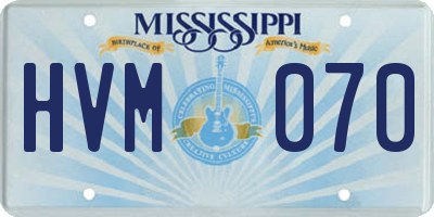 MS license plate HVM070