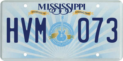 MS license plate HVM073