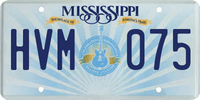 MS license plate HVM075