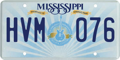 MS license plate HVM076