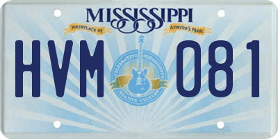 MS license plate HVM081