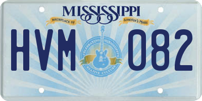 MS license plate HVM082