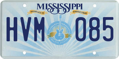 MS license plate HVM085