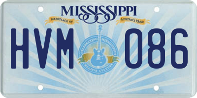 MS license plate HVM086