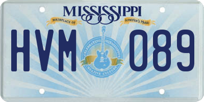 MS license plate HVM089