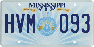 MS license plate HVM093