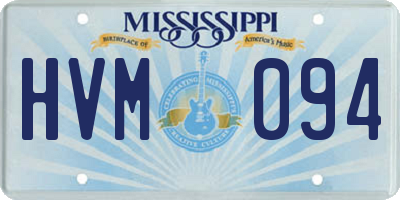 MS license plate HVM094