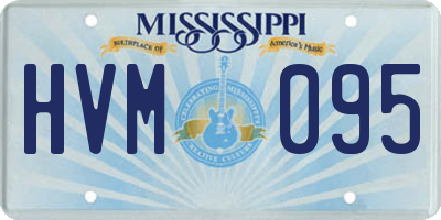 MS license plate HVM095