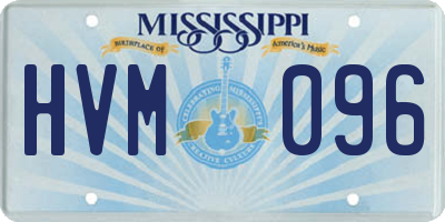 MS license plate HVM096