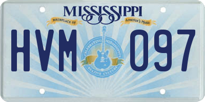MS license plate HVM097