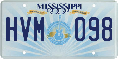 MS license plate HVM098