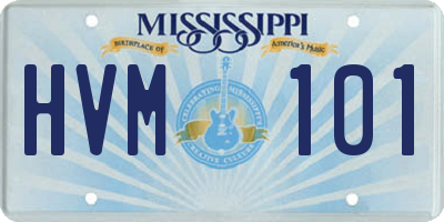 MS license plate HVM101