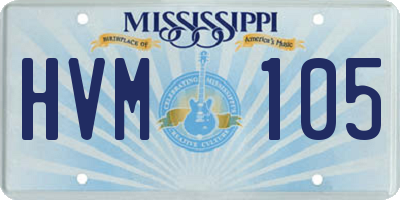 MS license plate HVM105