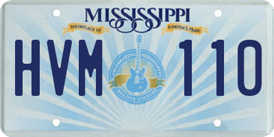 MS license plate HVM110
