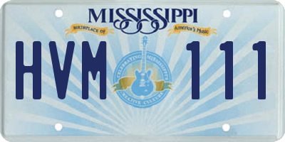 MS license plate HVM111