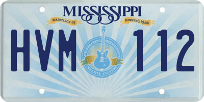 MS license plate HVM112