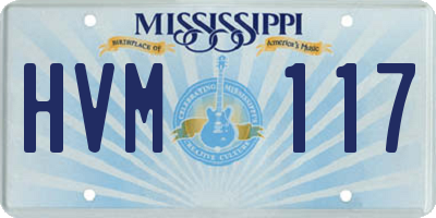 MS license plate HVM117