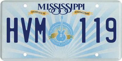 MS license plate HVM119