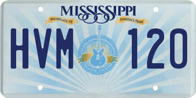 MS license plate HVM120