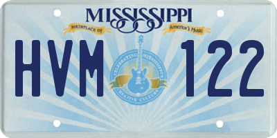MS license plate HVM122