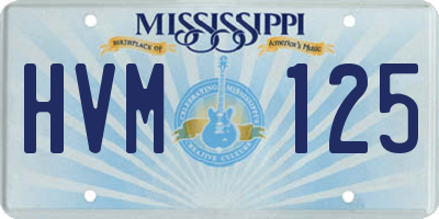 MS license plate HVM125