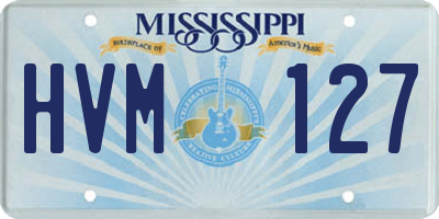 MS license plate HVM127