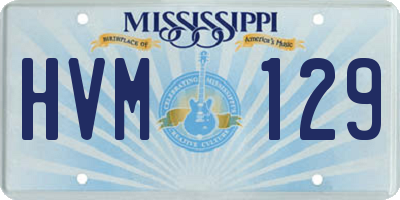 MS license plate HVM129