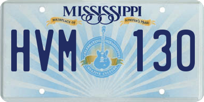 MS license plate HVM130