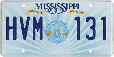 MS license plate HVM131
