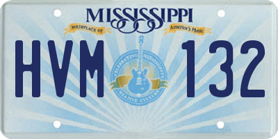 MS license plate HVM132