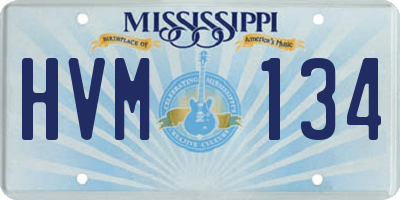 MS license plate HVM134