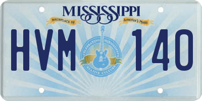 MS license plate HVM140