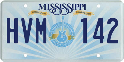 MS license plate HVM142