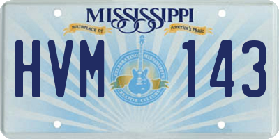 MS license plate HVM143