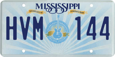 MS license plate HVM144