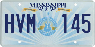 MS license plate HVM145