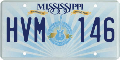 MS license plate HVM146