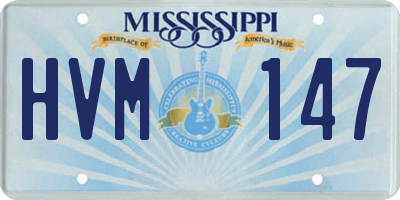 MS license plate HVM147