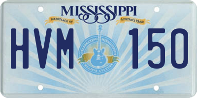 MS license plate HVM150