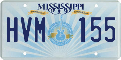 MS license plate HVM155