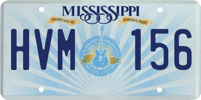 MS license plate HVM156