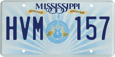 MS license plate HVM157