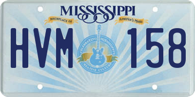 MS license plate HVM158