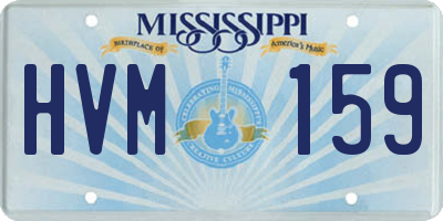 MS license plate HVM159
