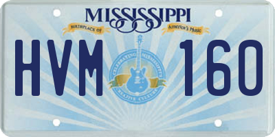 MS license plate HVM160