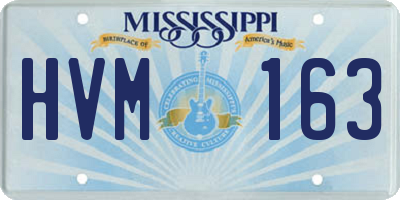 MS license plate HVM163