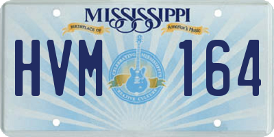 MS license plate HVM164
