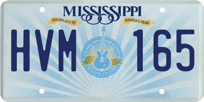 MS license plate HVM165